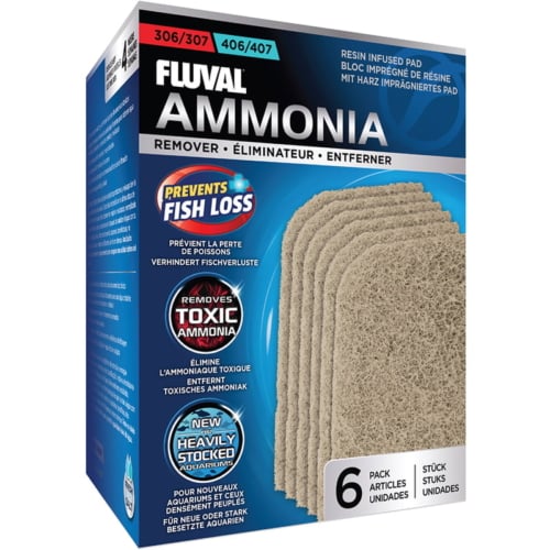 Ammonia Remover for 306,406,307,407 Canister Filter, 6-Pack