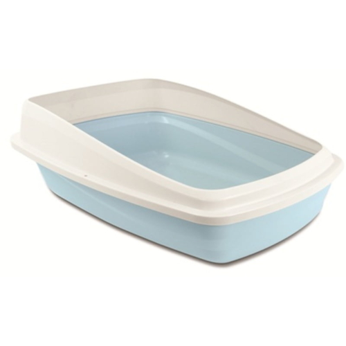 Catit Cat Pan With Removable Rim Blue And Cool Grey - Large