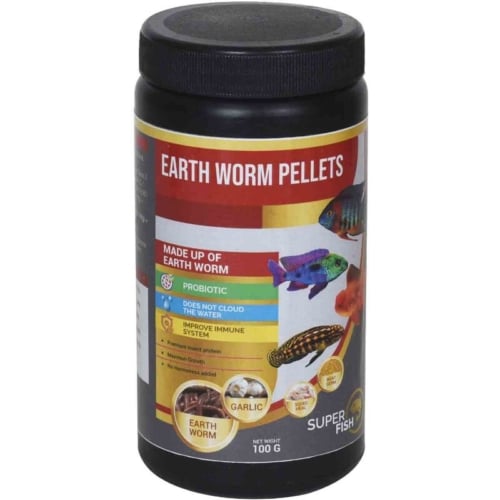 Teraa Superfish Earthworm Pellets 100 gm